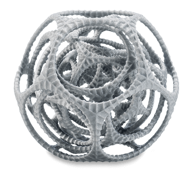 PVA material dissolves in water to support a complex model